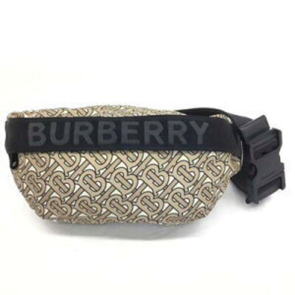Burberry Body Belt Crossbody Bag Shoulder Nylon Beige Tan Black